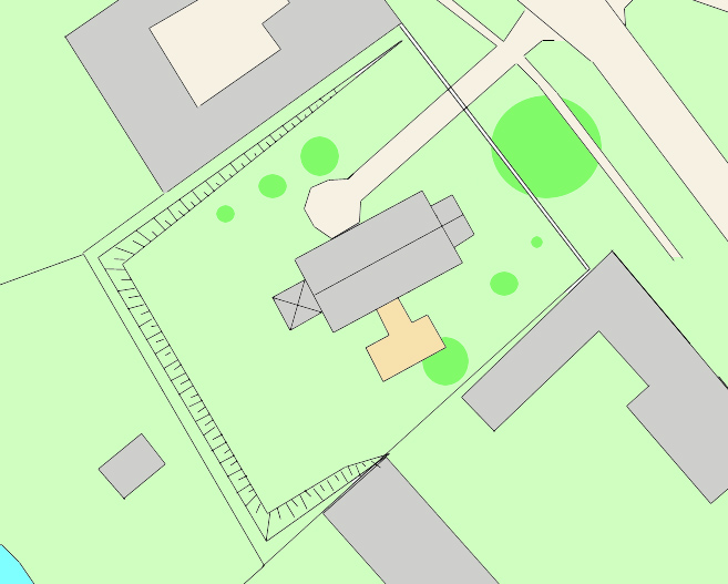 schematische Karte vom Kirchhof